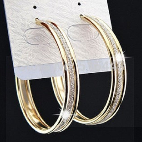 Charm Frosted Big Hoop Earrings